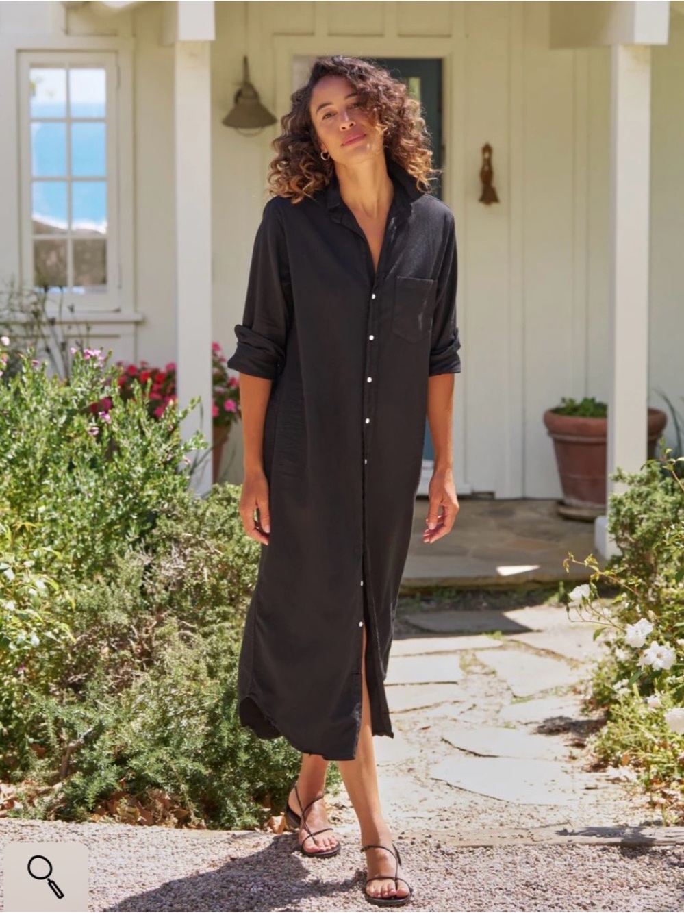Frank & Eileen “Rory” Black Famous Maxi Denim Shirtdress - S - Picture 3 of 7
